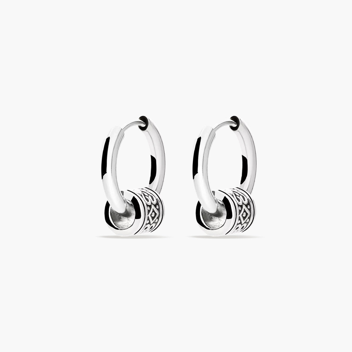Pendientes de aro colgante de acero 17 mm