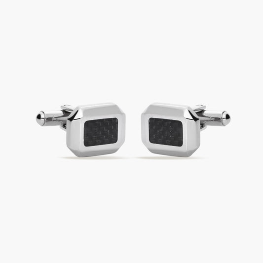 Gemelos rectangulares de acero 13 mm