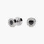 Pendientes redondos de acero negro 8 mm