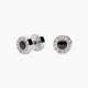 Pendientes redondos de acero negro 8 mm