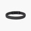 Pulsera de acero combinada con nylon negro 19-21 cm