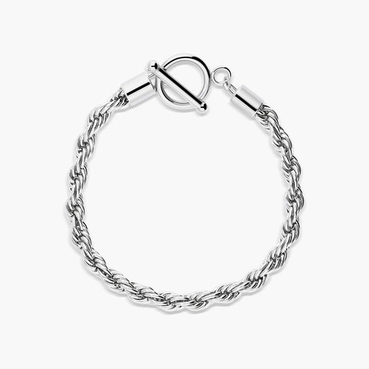 Pulsera de acero cordón 19 cm