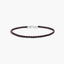 Pulsera de cuero trenzado marrón 21 cm