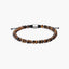 Pulsera de acero bolitas ojo de tigre 19-28 cm