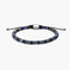 Pulsera de acero con bolitas lapislázuli y ágata negra 19-28 cm