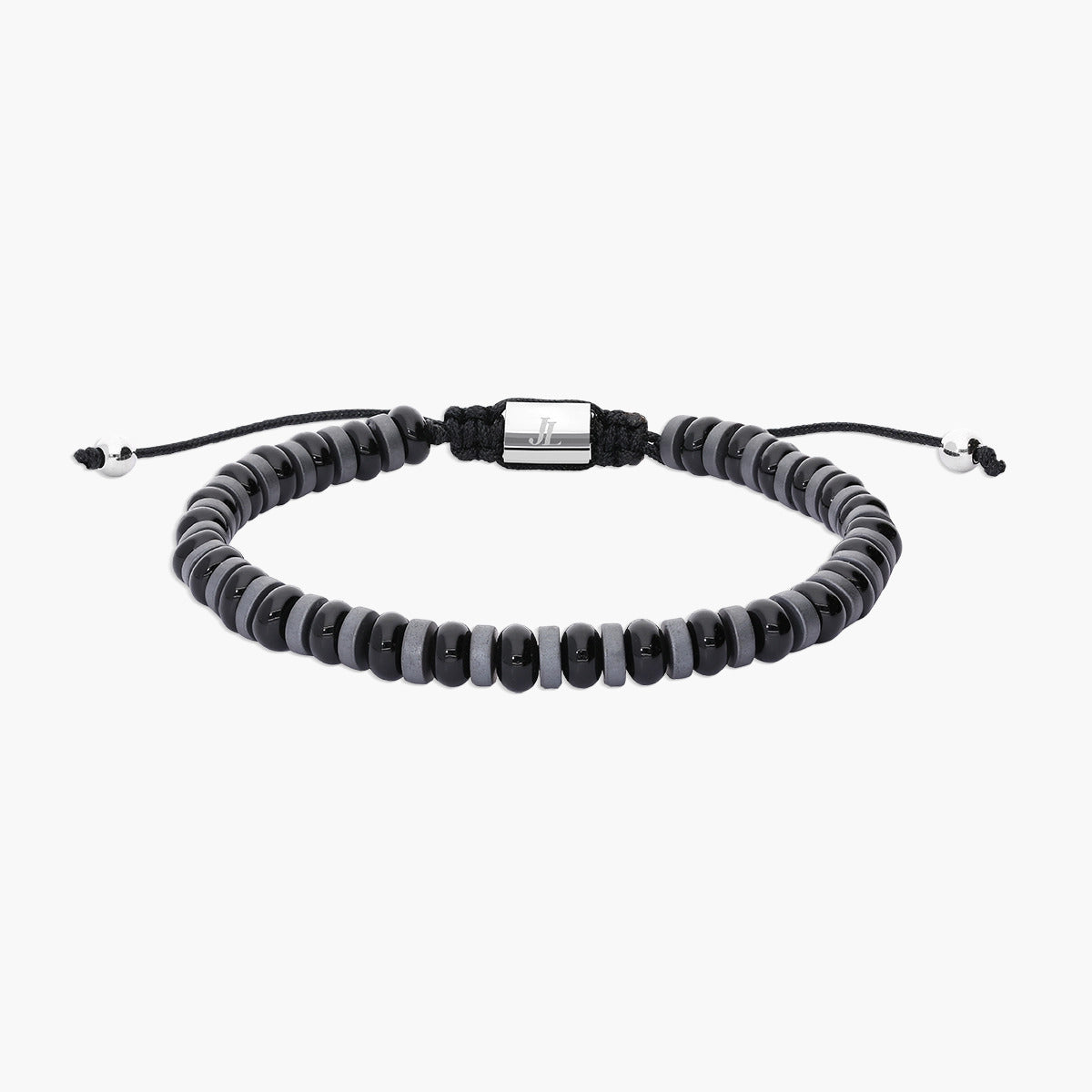 Pulsera de cuentas ágata negra 19-28 cm