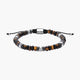 Pulsera de cuentas ojo de tigre y ágata negra 19-28 cm