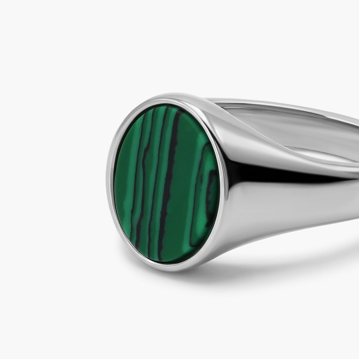 Sello de acero malaquita 13 mm