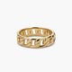 Anillo de acero dorado barbado