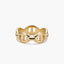 Anillo de acero dorado ancla