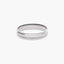 Alianza de oro blanco 18K 3 mm centro mate