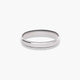 Alianza de oro blanco 18K 3 mm centro mate