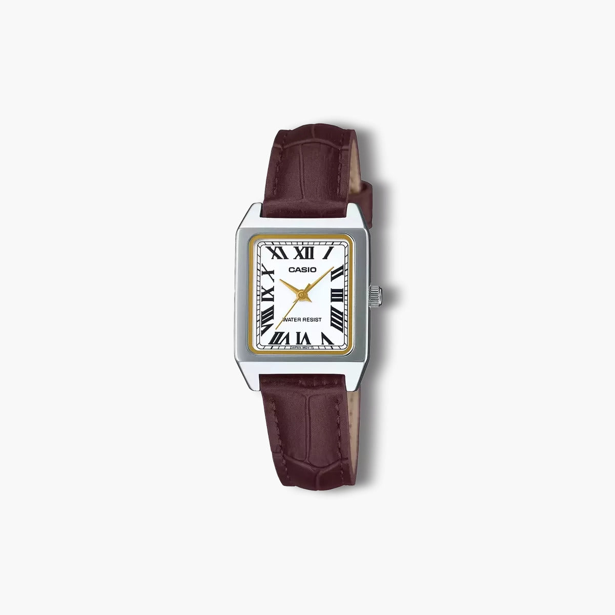 Reloj Casio Collection LTP-B150L-7B2EF analógico piel marrón esfera blanca