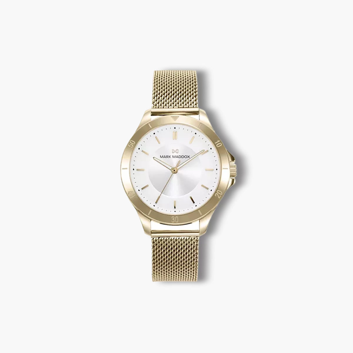 Reloj Mark Maddox Marais MM1017-07 acero dorado esfera blanca