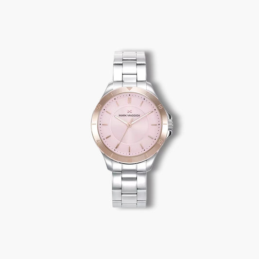 Reloj Mark Maddox Marais MM1018-77 acero esfera rosa