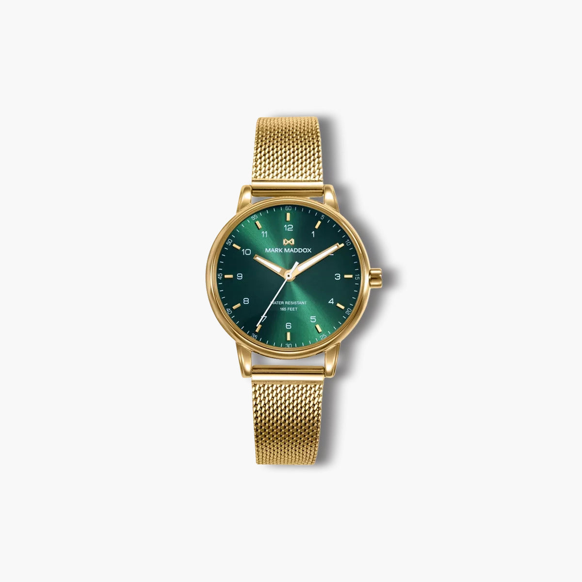 Reloj Mark Maddox Greenwich MM1022-64 acero dorado esfera verde