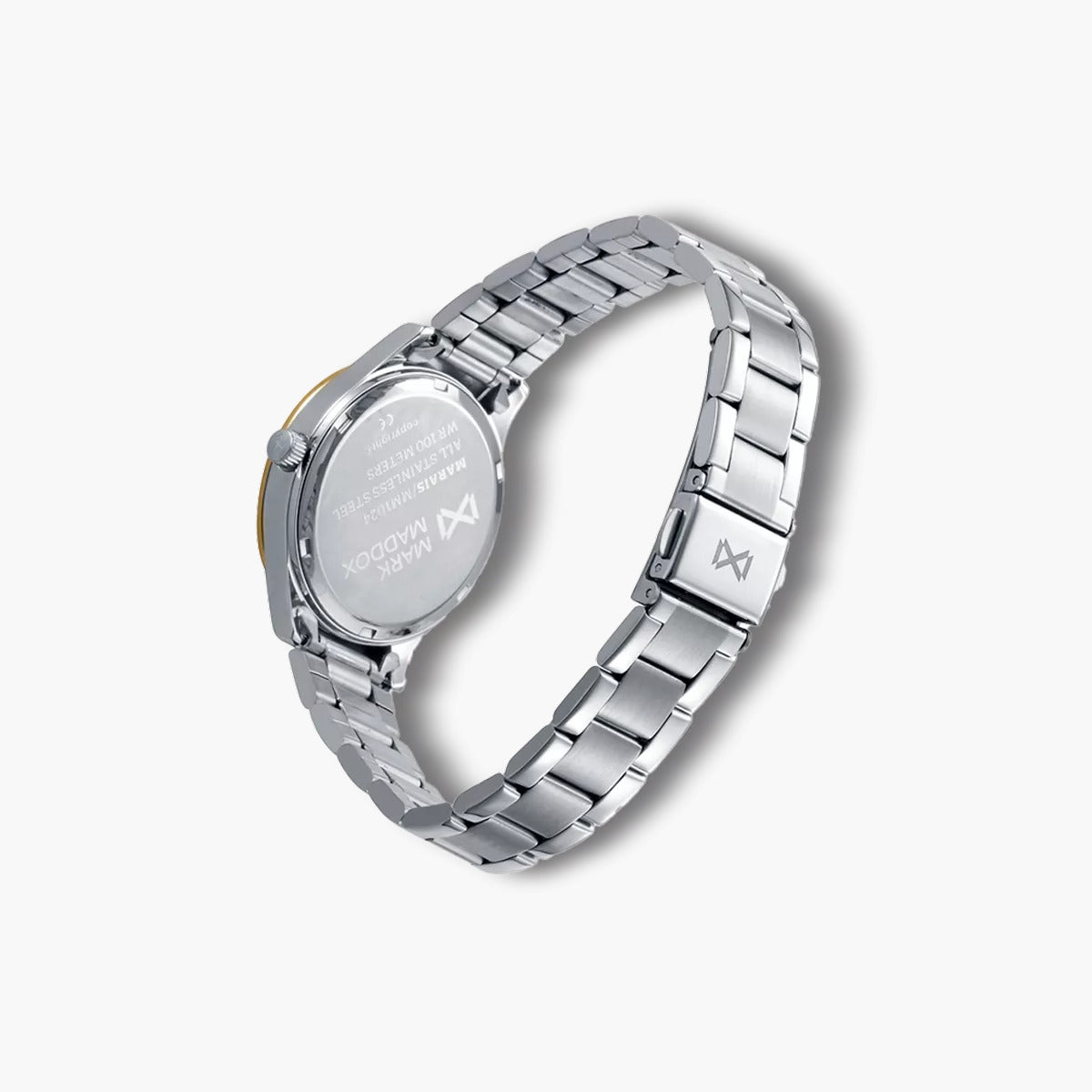 Reloj Mark Maddox Marais MM1024-63 acero esfera verde y dorada