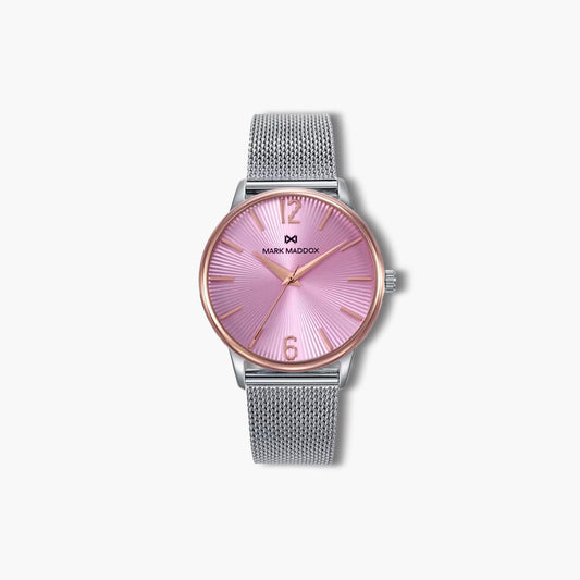 Reloj Mark Maddox Greenwich MM1030-75 acero esfera rosa