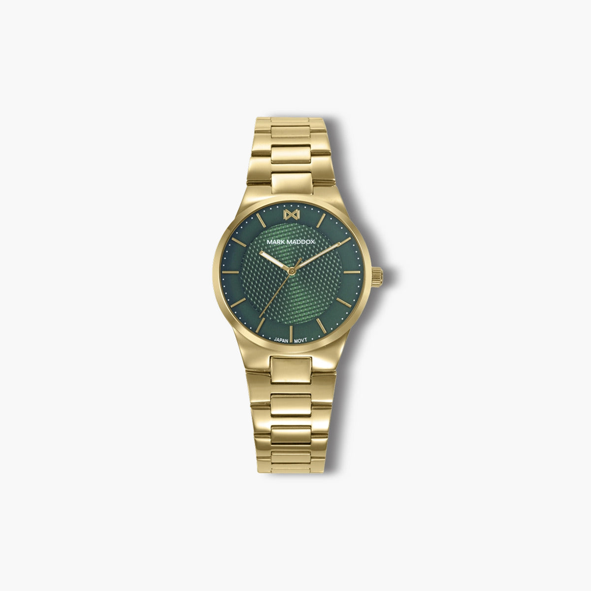 Reloj Mark Maddox Greenwich MM1031-67 acero dorado esfera verde