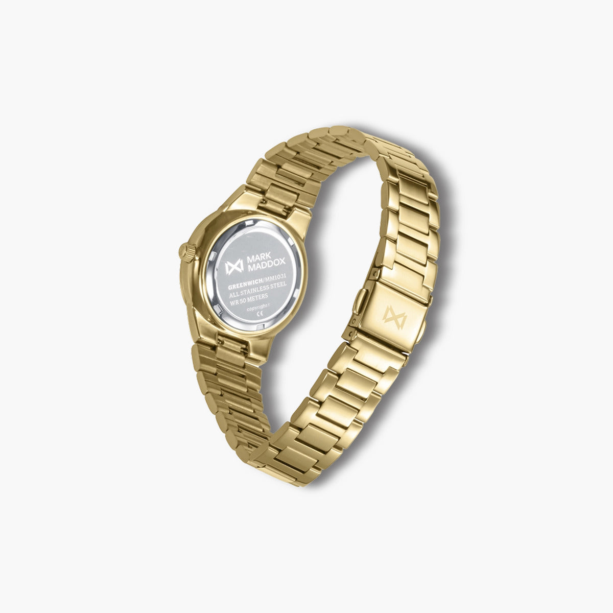 Reloj Mark Maddox Greenwich MM1031-67 acero dorado esfera verde