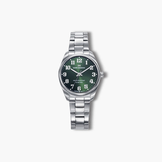 Reloj Mark Maddox Greenwich MM1032-65 acero esfera verde