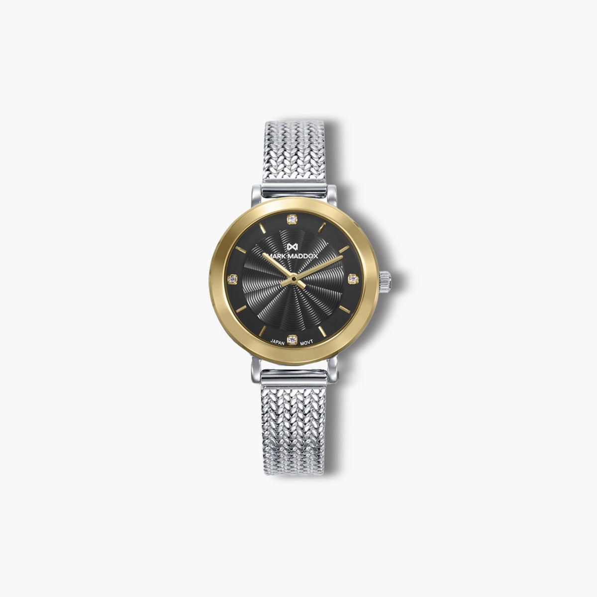 Reloj Mark Maddox Alfama MM1034-57 acero esfera negra y dorada