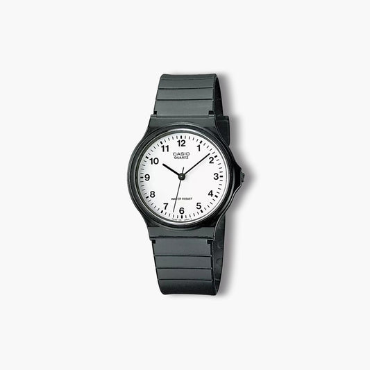 Reloj Casio Collection MQ-24-7BLLEG analógico negro esfera blanca