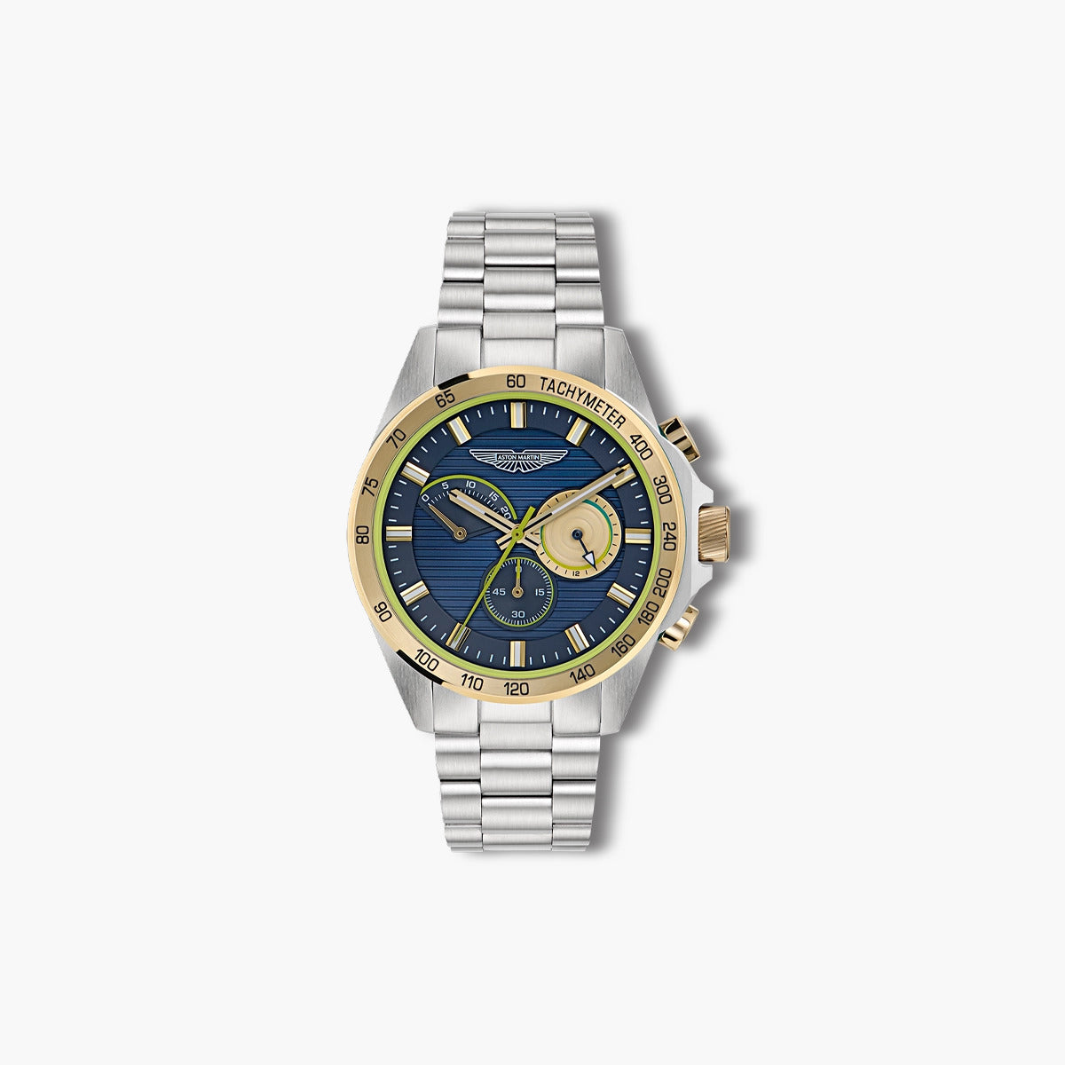 Reloj Aston Martin Icon MTRH1F505 acero esfera azul y dorada