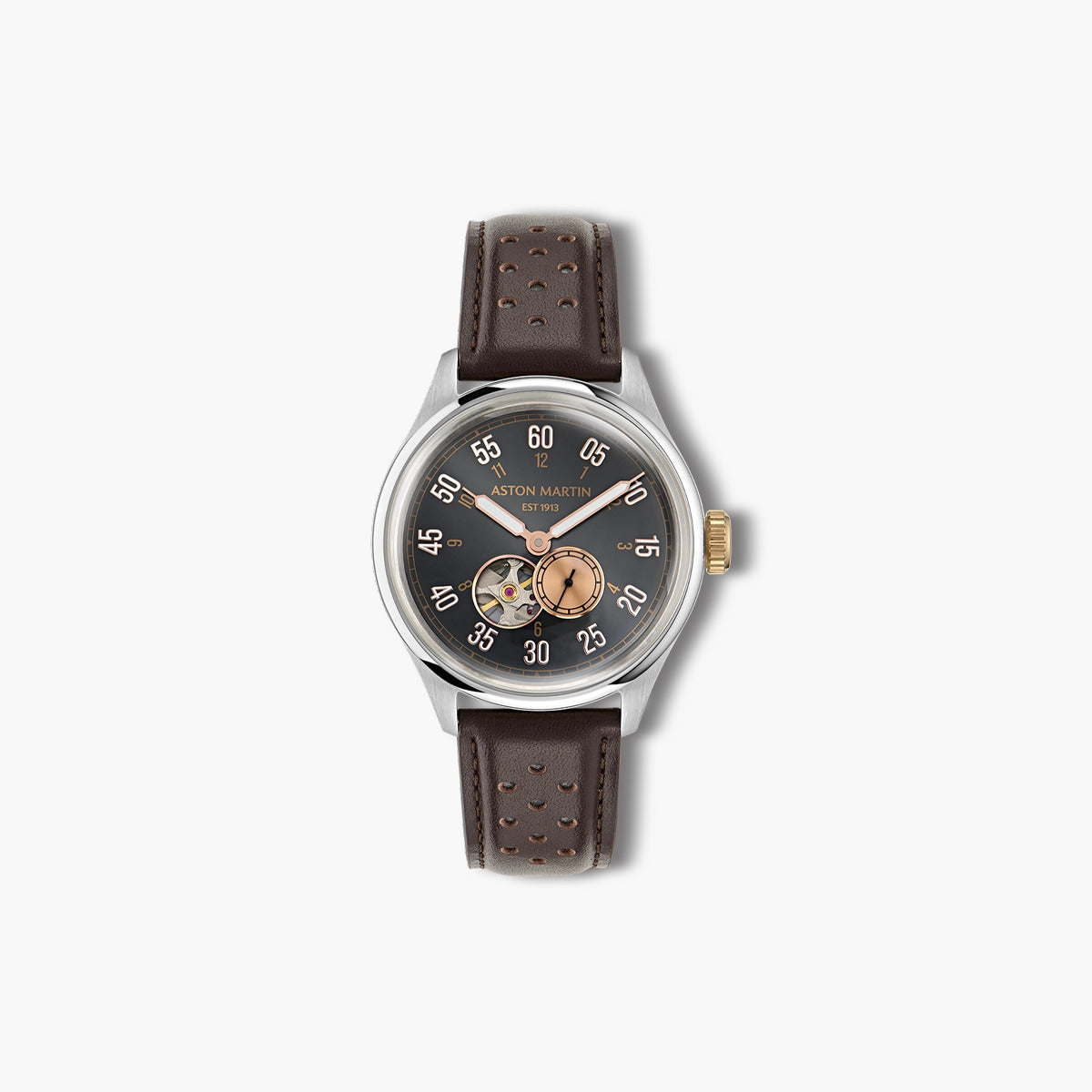 Reloj Aston Martin Timeless MTTS1F501 piel marrón esfera negra