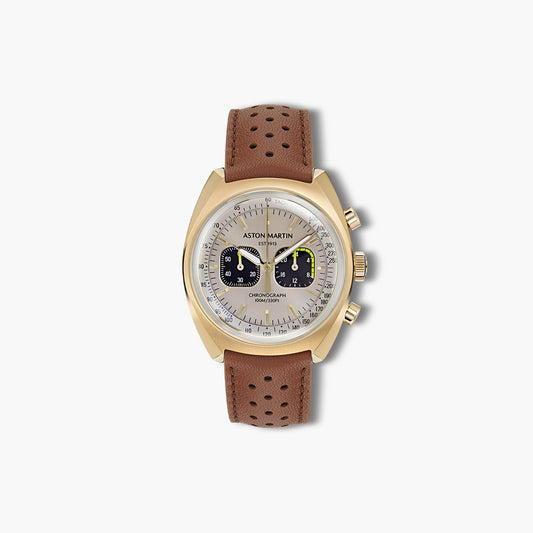 Reloj Aston Martin Timeless MTTS2F502 piel marrón esfera blanca y dorada