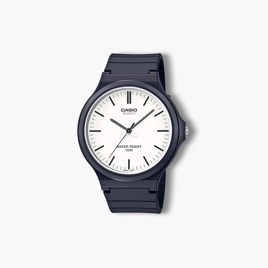 Reloj Casio Collection MW-240-7EVEF analógico negro esfera blanca