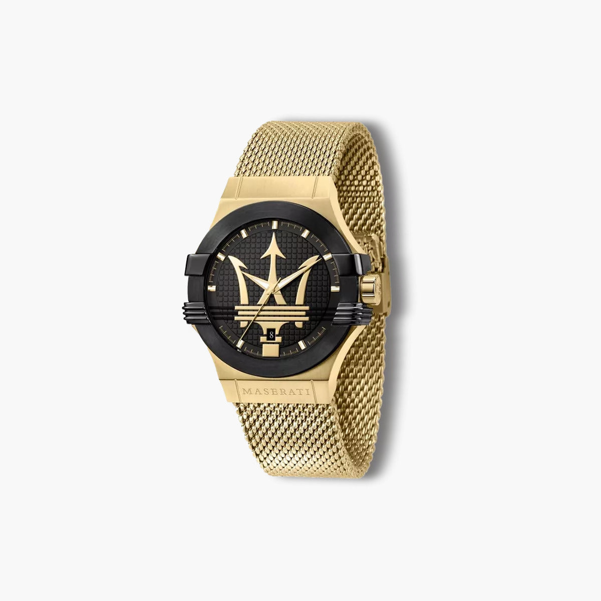 Reloj Maserati Potenza R8853108006 acero dorado esfera negra