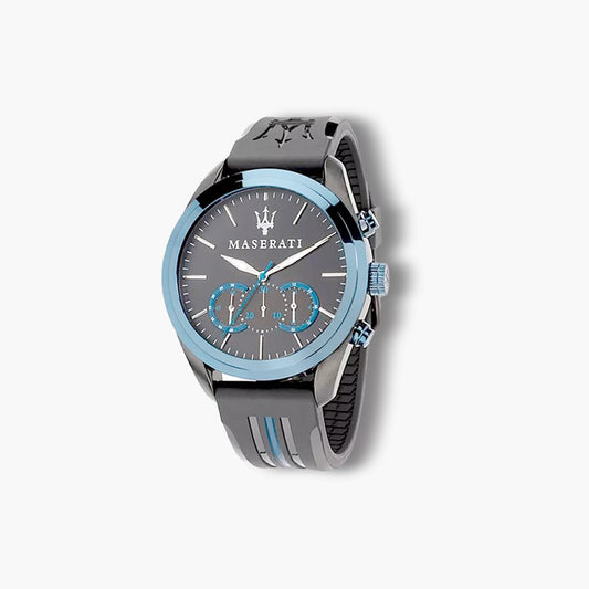 Reloj Maserati Traguardo R8871612006 cronógrafo negro y azul