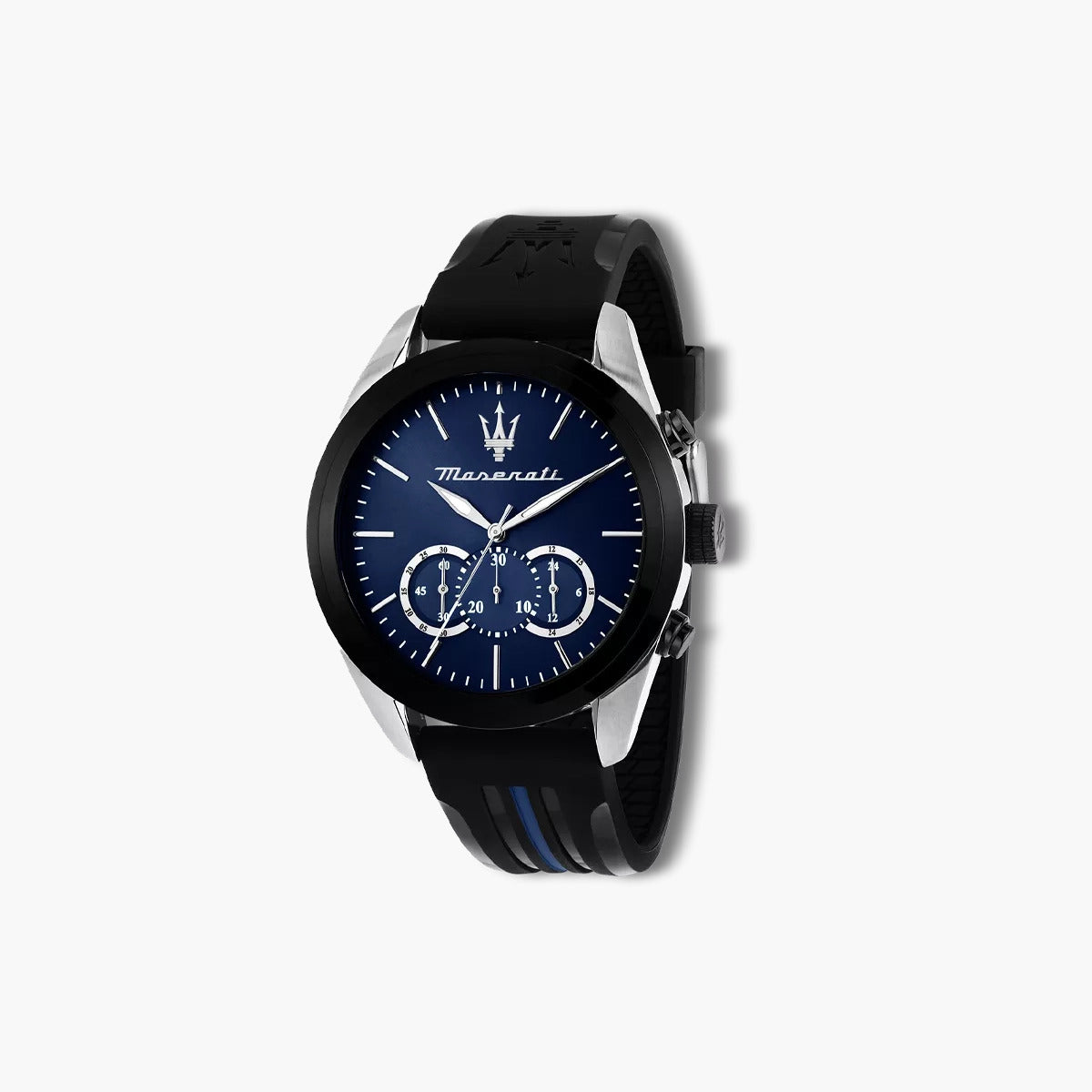 Reloj Maserati Traguardo R8871612044 cronógrafo negro y azul