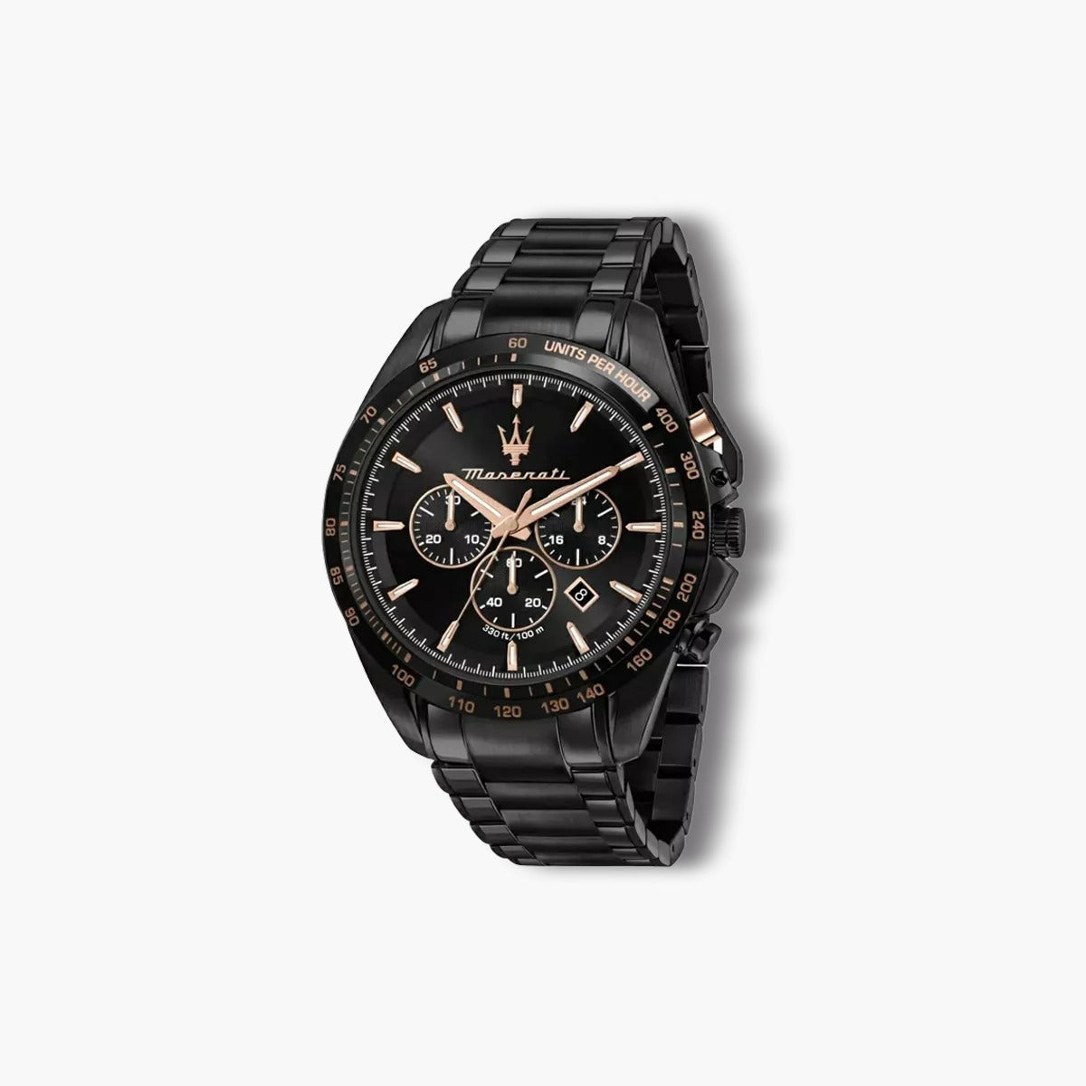 Reloj Maserati Traguardo R8873612048 cronógrafo acero negro