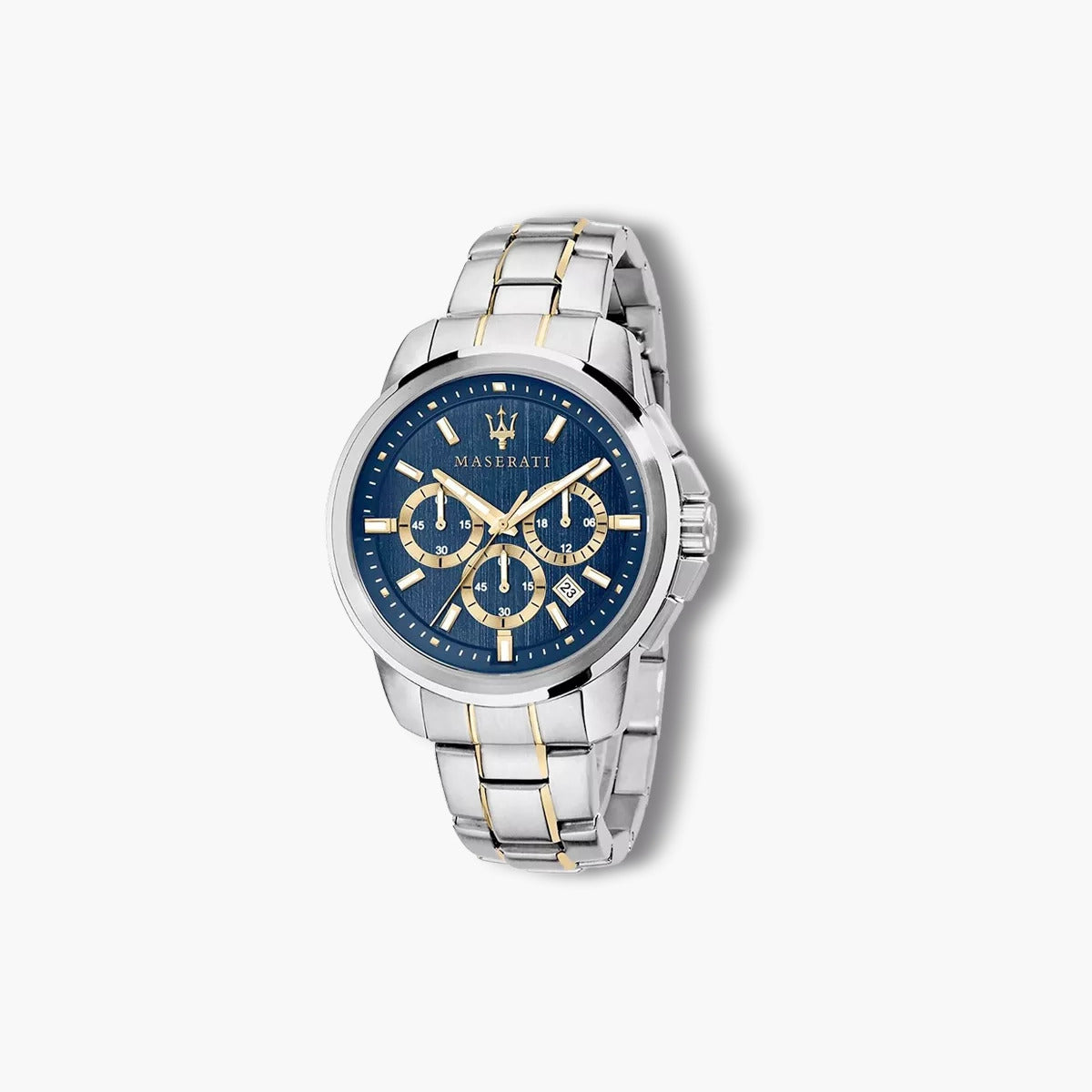 Reloj Maserati Successo R8873621016 cronógrafo acero esfera azul y amarilla