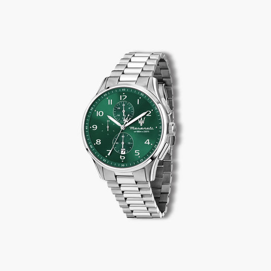 Reloj Maserati Sorpasso R8873624006 cronógrafo acero esfera verde