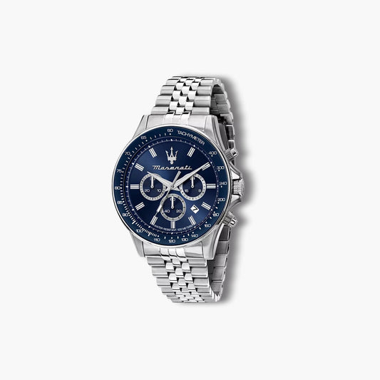 Reloj Maserati Sfida R8873640025 cronógrafo acero esfera azul