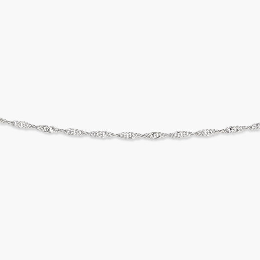 Cadena de oro blanco 18K 40 cm