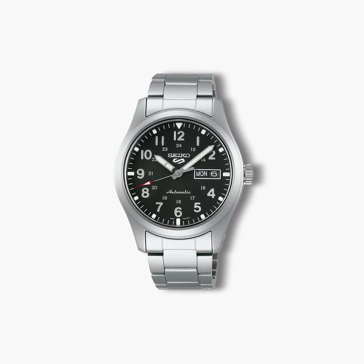 Reloj Seiko 5 Sports SRPG27K1 automático acero esfera negra
