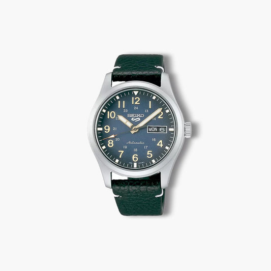 Reloj Seiko 5 Sports SRPG39K1 automático piel esfera azul