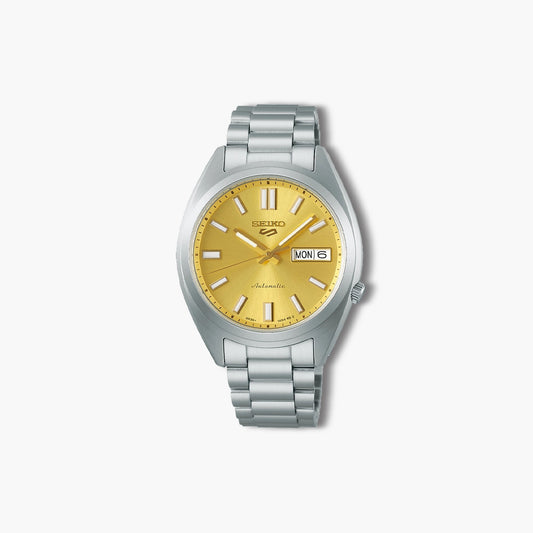 Reloj Seiko 5 Sports SRPL59K1 automático acero esfera dorada