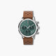 Reloj Timex Marlin TW2W10100A cronógrafo piel marrón esfera verde