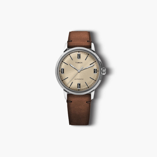 Reloj Timex Marlin TW2W59300 automático piel esfera beige
