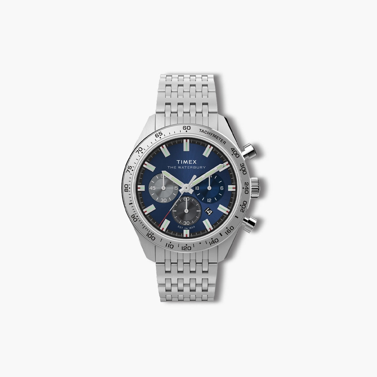 Reloj Timex Waterbury TW2Y18500 acero esfera azul