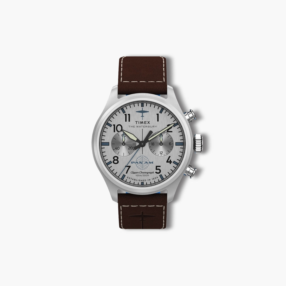 Reloj Timex Waterbury TW2Y38700 piel marrón esfera plateada