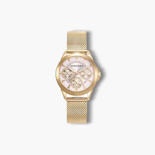 Reloj Viceroy Chic Style 401196-97 acero dorado esfera blanca