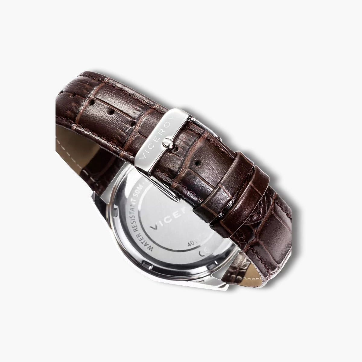 Reloj Viceroy Clásicos 401207-05 piel marrón esfera blanca