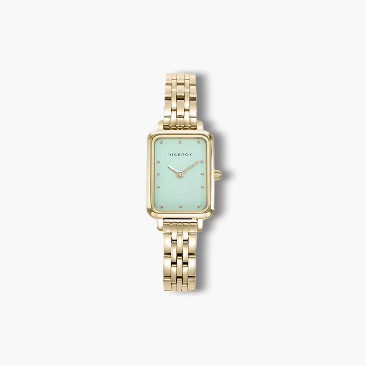 Reloj Viceroy Kiss 401220-67 acero dorado esfera verde