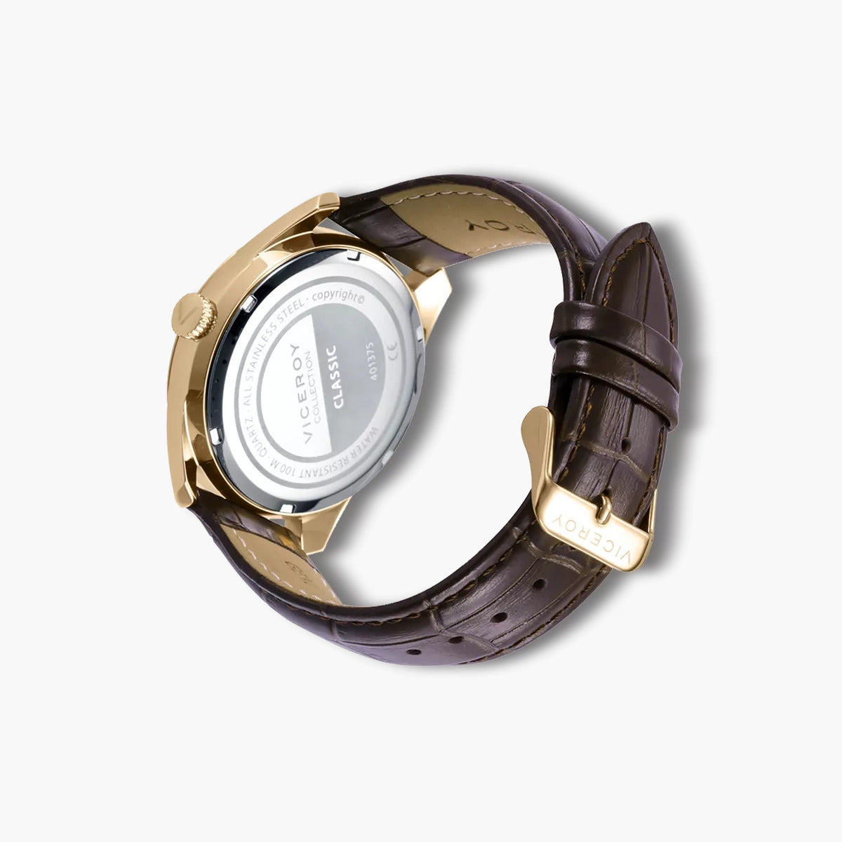 Reloj Viceroy Classic 401375-17 piel marrón esfera gris